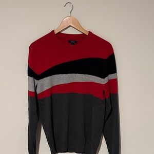 Men's Alfani Red and Gray Sweater